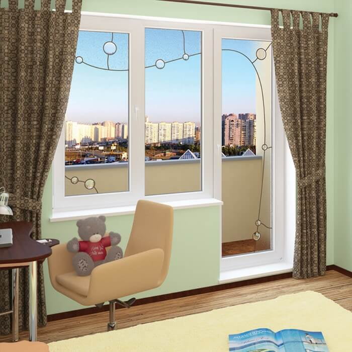 Балконные двери REHAU фото